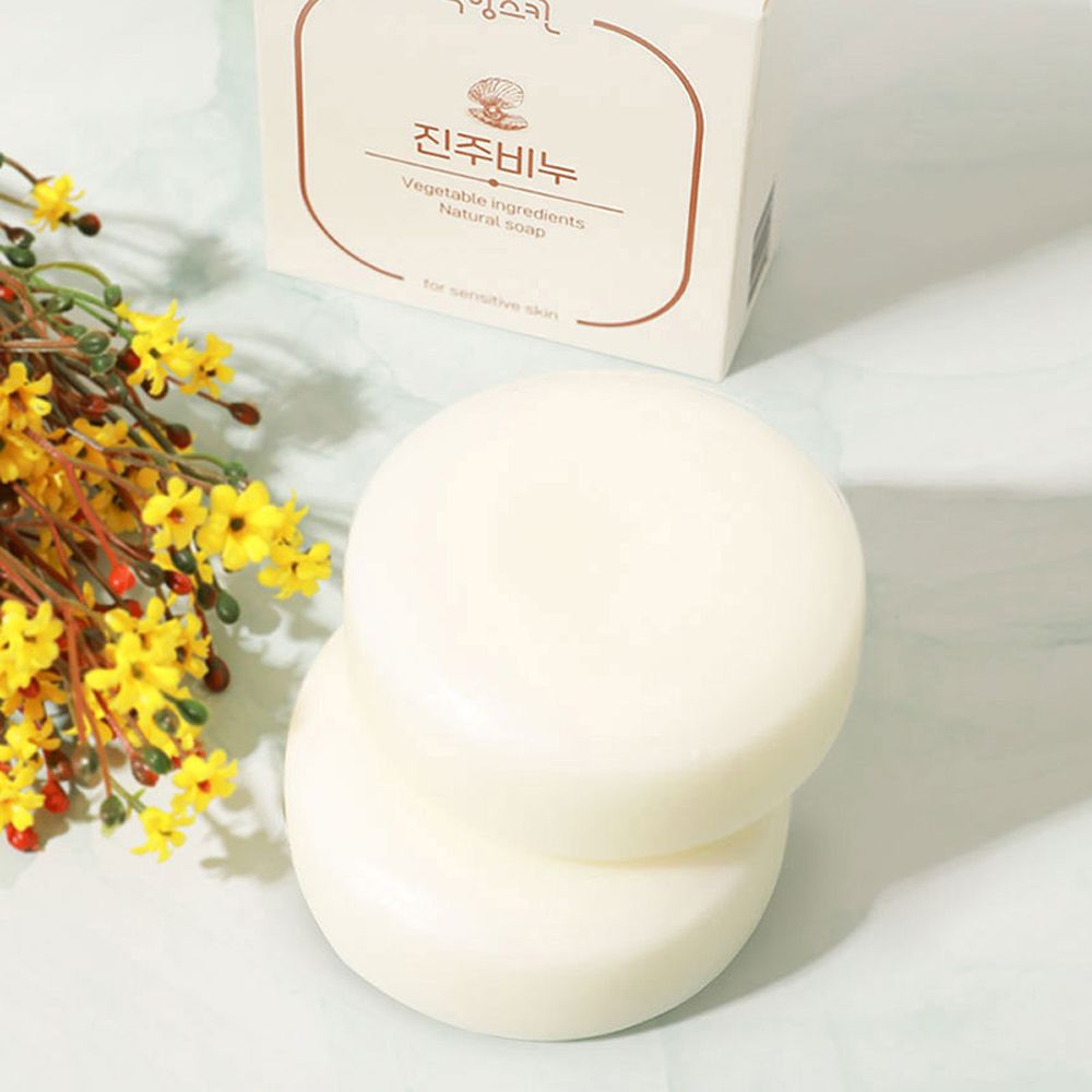 COOING SKIN 珍珠天然皂 100g 提亮 提亮肤色 增加弹性 保湿洁面皂 _ 韩国制造